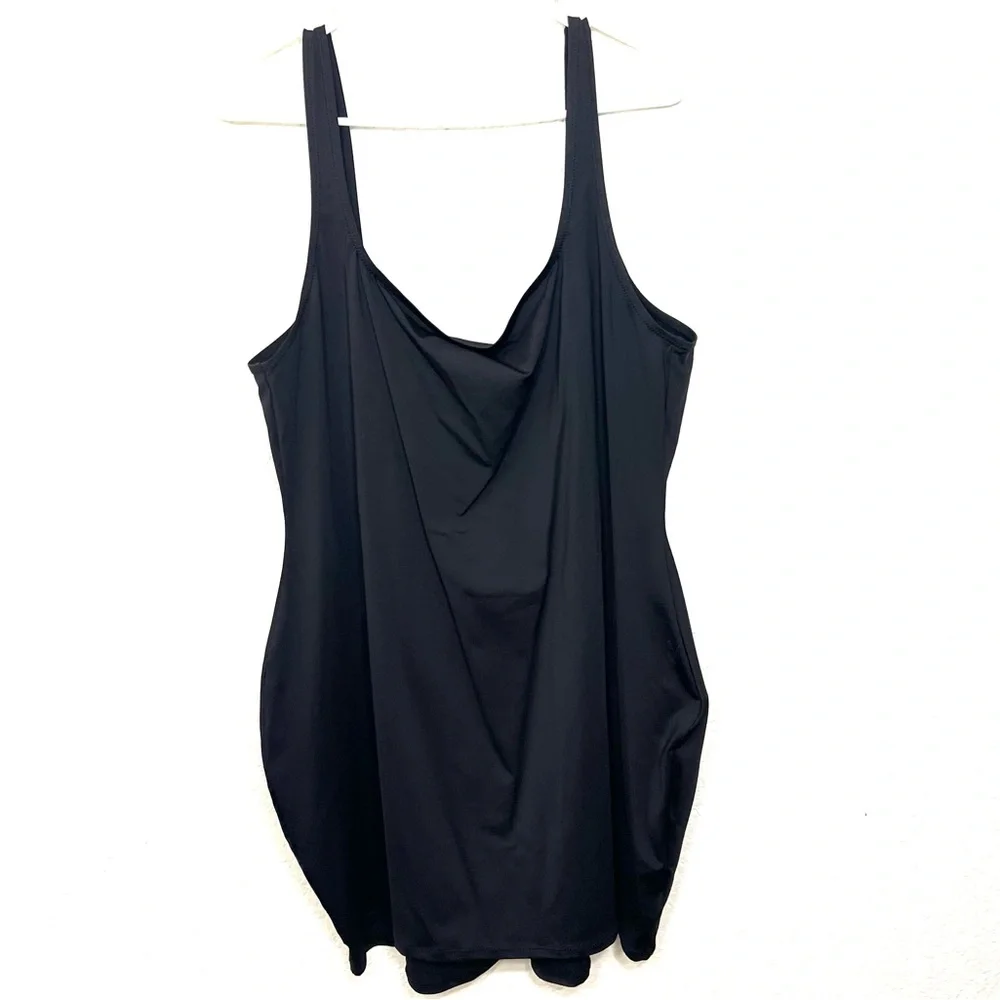 Skims Swim Tank Dress Black Size 4X New
